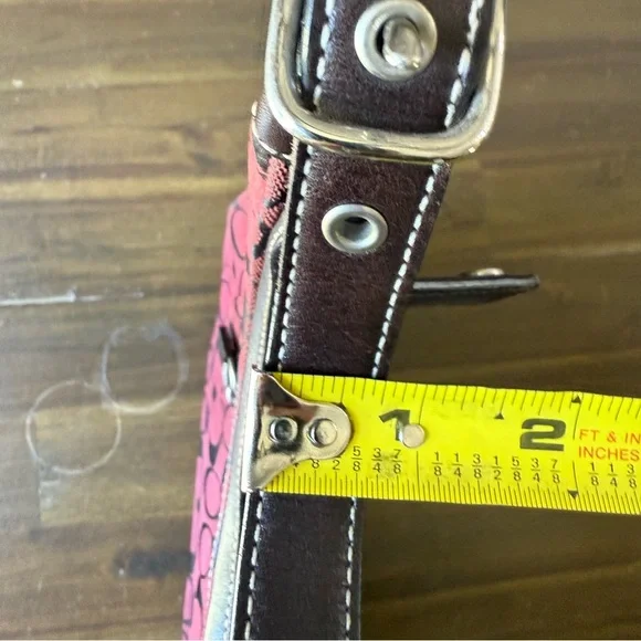 Coach Hobo Shoulder Bag Signature CC Canvas Vintage Y2K - Picture 12 of 15